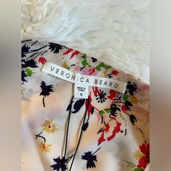 Veronica Beard NWT Payton Silk Blend Floral Long Sleeve Stretch Blouse Size 6 - Picture 8 of 15